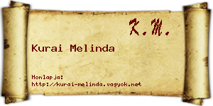 Kurai Melinda névjegykártya